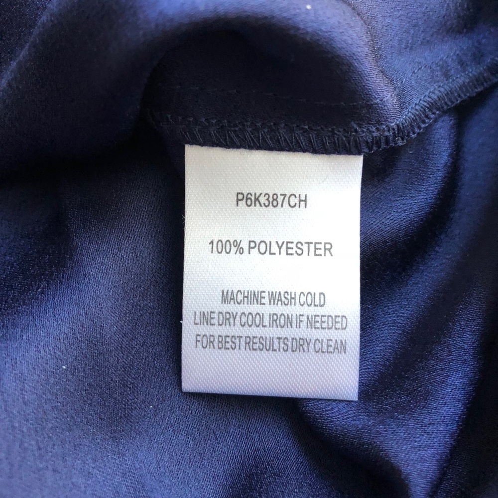 Parker Ruffle Split Neck Tunic Aquarius Navy Blue - image 6